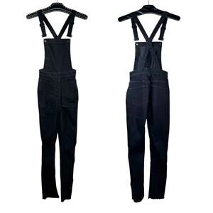 Madewell Black Skinny Leg Denim Overalls XXS